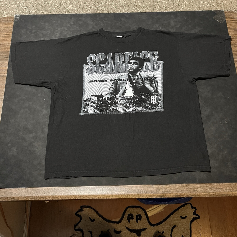 Vintage Scarface Shirt Movie Poster Promo Tony Montana 2XL Money Power Respect